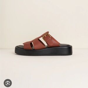 Charlotte Stone Patty Sandal in Hickory